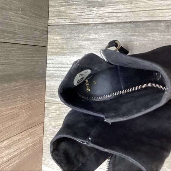 Bershka Booties Heeled Ankle Boots Zippered SIZE 6.5 Faux Suede Black Women’s - Picture 8 of 16